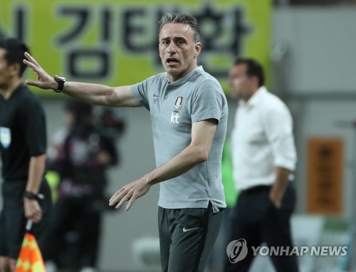 6월 A매치 당시 벤투 감독[연합뉴스 자료사진]