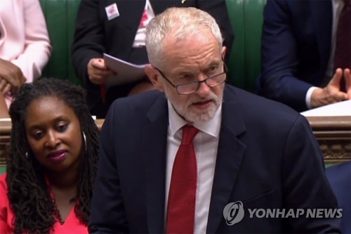 英 제1야당 대표 "노딜 방지법 통과해야 조기 총선에 찬성"     [AFP=연합뉴스]