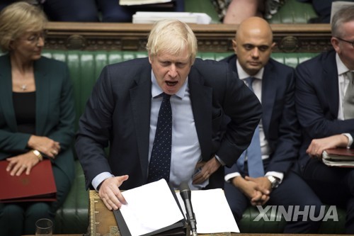 '표결 패배' 존슨 총리 "의회가 브렉시트 협상 결딴낼 판"…조기총선 예고      [신화=연합뉴스]