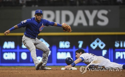 8회 2루를 훔친 옐리치[USA 투데이/로이터=연합뉴스]