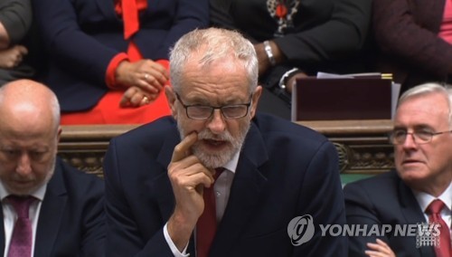 코빈 노동당 대표 "노 딜 위험 사라진 후 총선"      [EPA=연합뉴스]