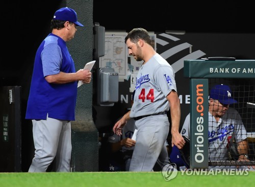 조기 강판당한 리치 힐[로이터/USA투데이스포츠=연합뉴스]