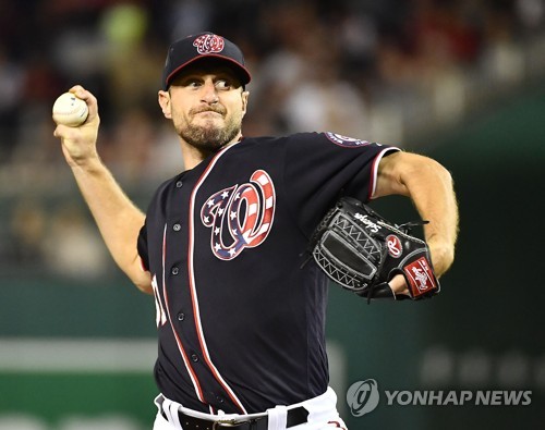 워싱턴 셔저 [USA 투데이/로이터=연합뉴스 자료사진]