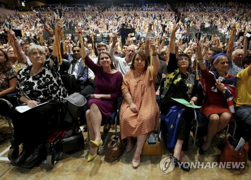 영국 하원 제4당 자유민주당 연례전당대회 모습 [AP=연합뉴스]