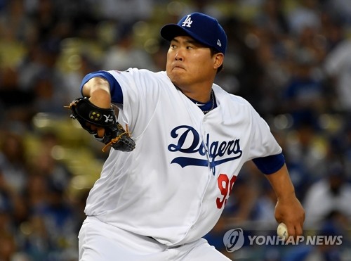 로스앤젤레스 다저스 좌완 선발 류현진USA투데이스포츠=연합뉴스 자료사진]
