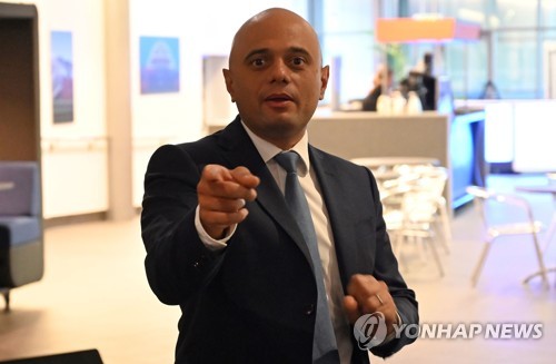 보수당 연례 전당대회에 참석한 사지드 자비드 재무장관 [AFP=연합뉴스]