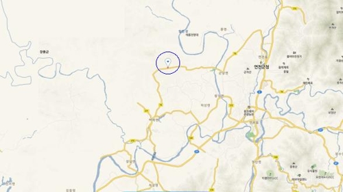 경기 연천군 아프리카돼지열병 바이러스 지닌 멧돼지 발견 지점[환경부 제공]