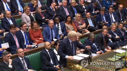 하원에 출석한 보리스 존슨 영국 총리 [EPA=연합뉴스]