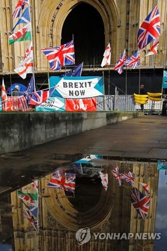 브렉시트 찬성 현수막[AFP=연합뉴스 자료사진]