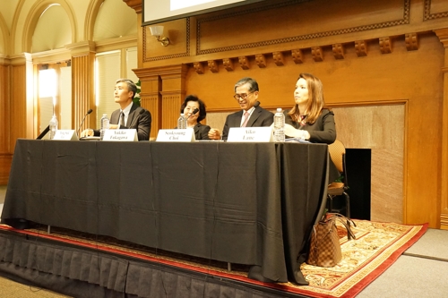 18일 미 캘리포니아 스탠퍼드대에서 열린 한일 갈등 관련 토론회.