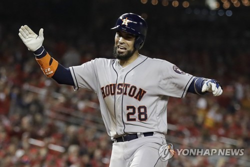 휴스턴 애스트로스 로빈슨 치리노스 홈런[AP=연합뉴스]