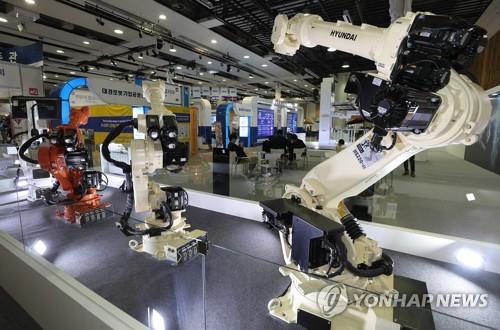 산업용 로봇 전시회[연합뉴스 자료사진]