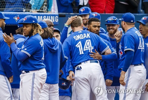 토론토 블루제이스 선수들 [게티이미지/AFP=연합뉴스 자료사진]