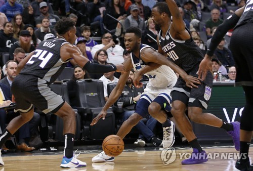 미네소타와 새크라멘토의 경기 모습. [AP=연합뉴스]