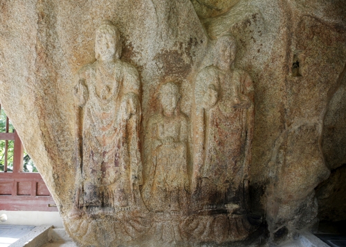 국보 307호 태안 마애삼존불입상[태안군 제공. 재판매 및 DB 금지]