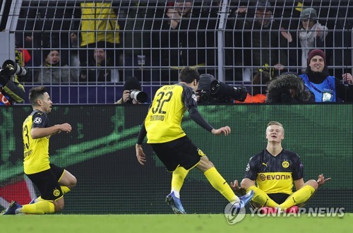 홀란드 득도 세리머니[EPA=연합뉴스]