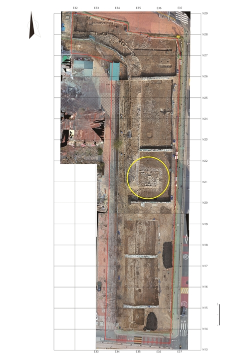 경주읍성 발굴 구간[한국문화재재단 제공]