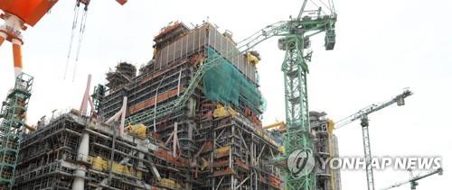 2017년 삼성중공업 크레인 충돌 사고[연합뉴스 자료사진]