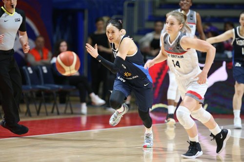 강이슬의 영국 전 경기 모습.  [대한민국농구협회 제공. 재판매 및 DB금지] photo@yna.co.kr