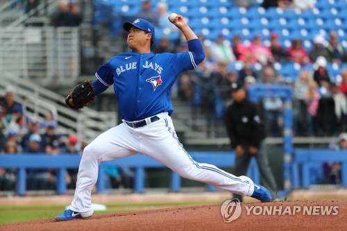 토론토 블루제이스 류현진[USA투데이/로이터=연합뉴스]