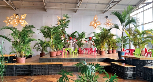 식물로 꾸민 편안한 분위기의 휴식 공간 [사진/한미희 기자]