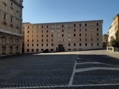 (바티칸시티=연합뉴스) 전성훈 특파원 = 프란치스코 교황이 관저로 쓰는 방문자 숙소인 '산타 마르타의 집' 전경. 2020. 3. 11.