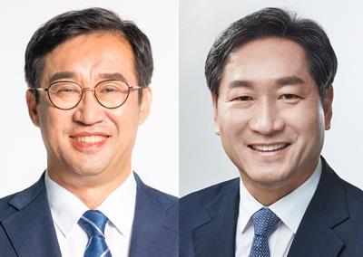 인천 남동갑 출마자민주당 맹성규 의원, 통합당 유정복 전 인천시장.
[중앙선관위 제공, 재판매 및 DB 금지]