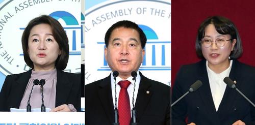 왼쪽부터 이재정, 심재철, 추혜선 후보
