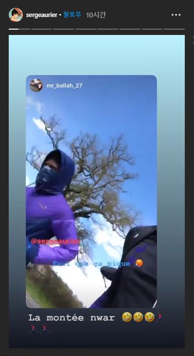 세르주 오리에의 소셜 미디어에 올라온 조깅 모습[오리에 인스타그램 캡처. 재판매 및 DB 금지]