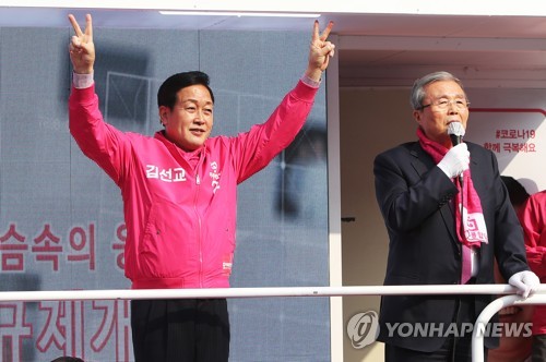 여주·양평 선거구에서 승리한 통합당 김선교 당선인 [연합뉴스 자료사진. 재판매 및 DB 금지]