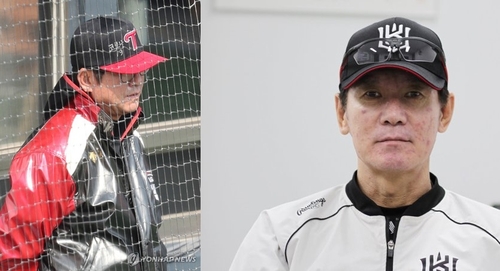 류중일(왼쪽) LG 감독과 이강철 kt 감독[연합뉴스 자료사진. 재판매 및 DB금지]