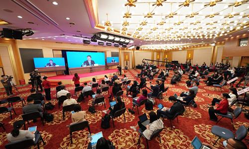 중국 정협 개막 기자회견[글로벌 타임스 캡처. 재판매 및 DB 금지]