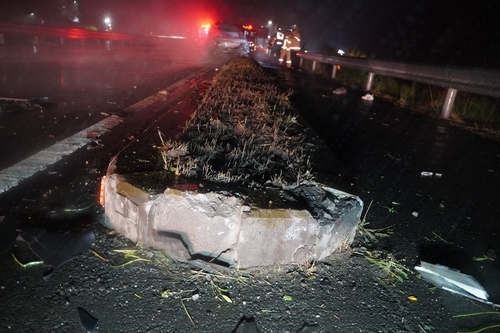 음주운전 사고 현장[제주 서부소방서 제공. 재판매 및 DB 금지]