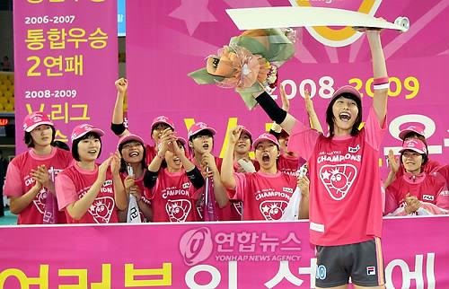 2008-2009 V리그 챔피언결정전에서 최우수선수로 뽑힌 김연경 [연합뉴스 자료사진]