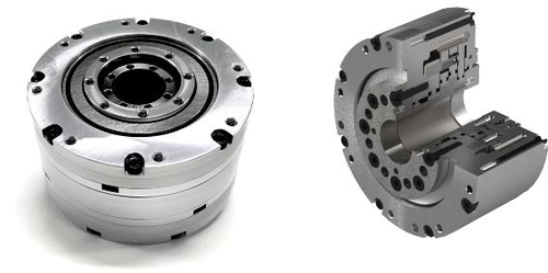민트로봇, 탄성치형 로봇 감속기 세계 최초 개발(서울=연합뉴스) 산업용 로봇 제조업체 민트로봇이 세계 최초로 탄성 변형의 원리를 로봇의 핵심 부품인 감속기에 적용했다고 16일 밝혔다. 사진은 엘라클로이드 감속기(사진 왼쪽)와 감속기 내부 구조. 2020.6.15. [민트로봇 제공. 재판매 및 DB 금지]