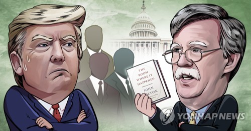 존 볼턴 회고록 출간에 트럼프 곤욕 (PG)[장현경 제작] 일러스트