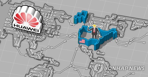 미 정보기관, 화웨이 등 장비구입 금지 (PG)[김토일 제작] 일러스트