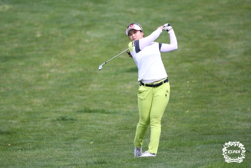 최혜진의 10번 홀 경기 모습[KLPGA 제공. 재판매 및 DB 금지]