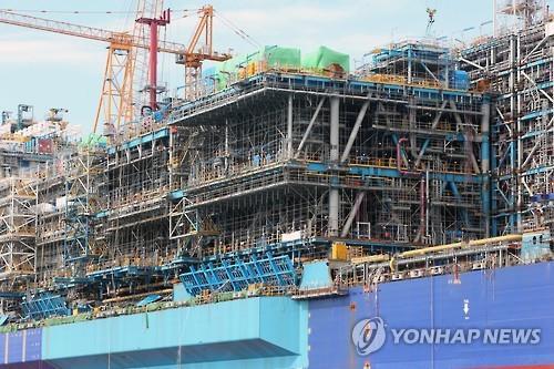 조선소 해양플랜트 제작[연합뉴스 자료사진] 사진은 기사와 직접적인 관련은 없습니다.