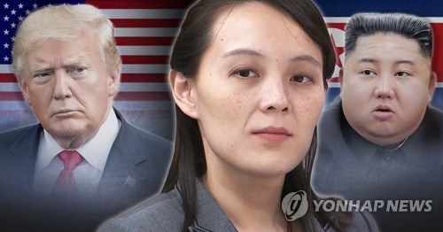 김여정 노동당 제1부부장과 북미정상 (PG)[김민아 제작] 사진합성