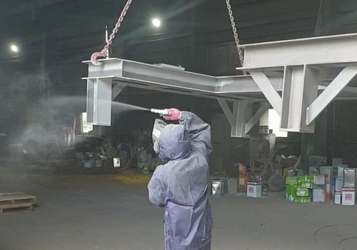 미신고 도장업체 작업현장[경남도 제공. 재판매 및 DB 금지]