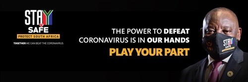 마스크 쓴 라마포사 남아공 대통령[트위커 캡처, 재판매 및 DB 금지]