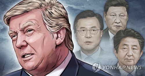 G7 정상회의 확대안은 중국의 세력확장을 견제하려는 미국의 외교정책, 특히 트럼프 행정부의 정권연장 전략과 맞닿아있다는 게 전문가들의 일반적 관측이다. 중국에 경제 의존도가 높은 국가들에는 확대회의 참가가 중국과의 관계 악화 가능성 때문에 작지 않은 리스크일 수도 있다. (PG) [장현경 제작] 일러스트