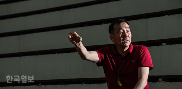 송기화 코치. 류효진 기자
