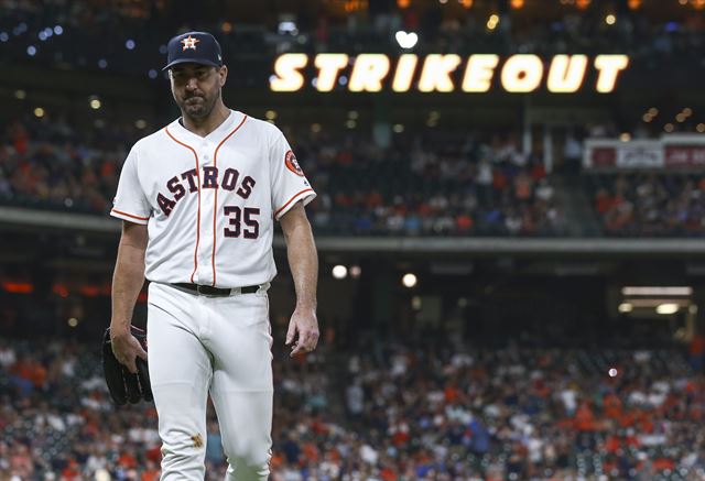 휴스턴의 저스틴 벌랜더. USA투데이 연합뉴스