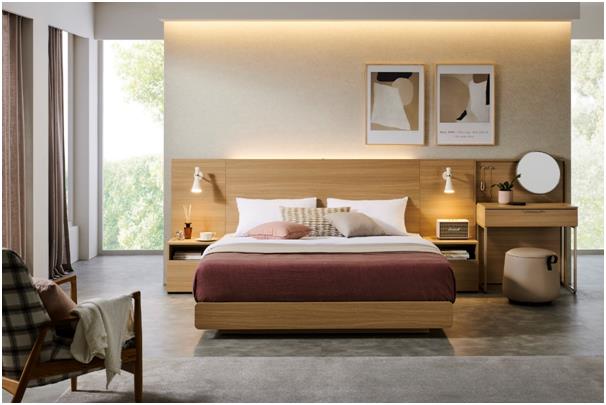 유로 502 네스트 오크 침실세트.