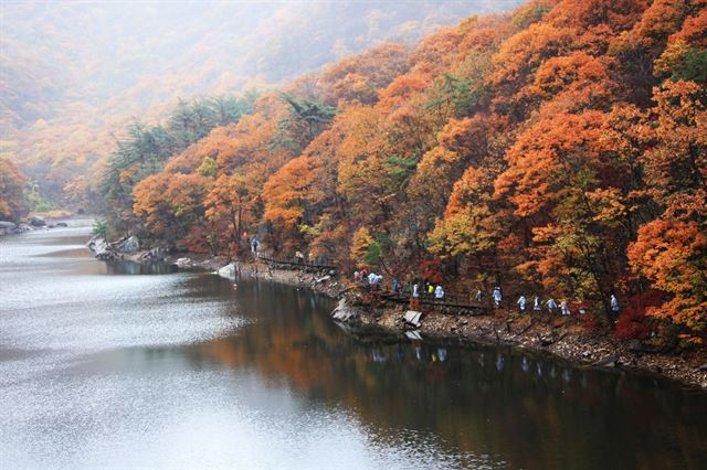 전북 부안군 직소폭포 일원. 문화재청 제공