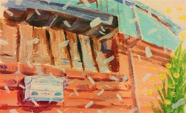 우편함을 그린 박대수씨의 그림. 박대수씨 제공