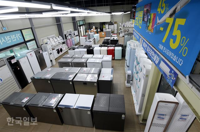올랜드아울렛 파주본점의 가전 매장 정경. 고영권기자
