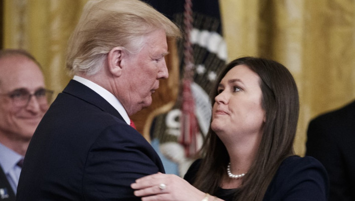 세라 허커비 샌더스 전 백악관 대변인. EPA=연합뉴스